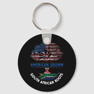 American Grown South African Roots Flag Venezuela Key Ring