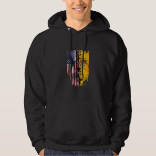 American Grown Spanish Roots USA Spain Flag Hoodie
