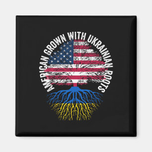 American Grown Ukrainian Roots Magnet