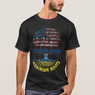 American Grown Ukrainian Roots USA Flag Venezuela T-Shirt