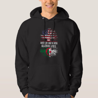 American Grown With Algerian Roots Usa Flag Algeri Hoodie