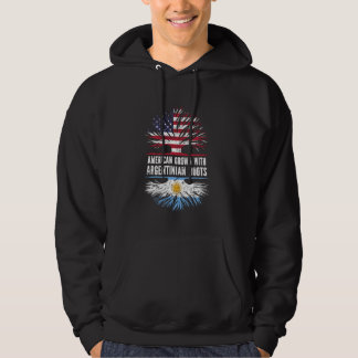 American Grown With Argentinian Roots Usa Flag Arg Hoodie