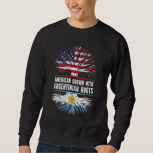 American Grown With Argentinian Roots Usa Flag Arg Sweatshirt