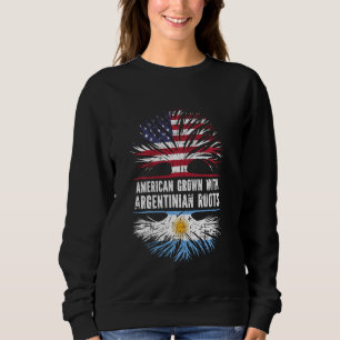 American Grown With Argentinian Roots Usa Flag Arg Sweatshirt