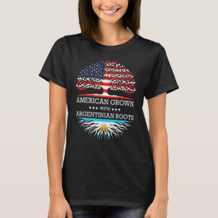 American Grown With Argentinian Roots Usa Flag T-Shirt