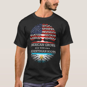 American Grown With Argentinian Roots Usa Flag T-Shirt