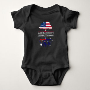 American Grown with Australian Roots   Australia Baby Bodysuit
