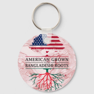 American Grown with Bangladeshi Roots Marble Key Ring