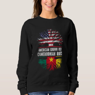American Grown With Cameroonian Roots Usa Flag Cam Sweatshirt
