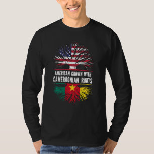 American Grown With Cameroonian Roots Usa Flag Cam T-Shirt
