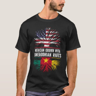 American Grown with Cameroonian Roots USA Flag T-Shirt