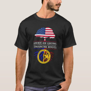 American Grown With Comanche Nation Roots - Native T-Shirt