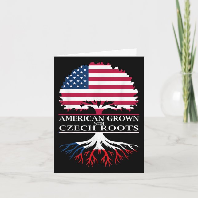 American Grown With Czech Roots  Card (Front)