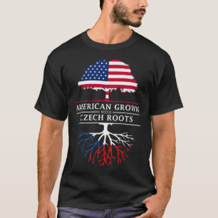American Grown with Czech Roots Czech Republic T-Shirt