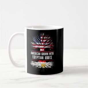 American Grown With Egyptian Roots Usa Flag Egypt Coffee Mug