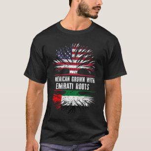 American Grown with Emirati Roots USA Flag T-Shirt