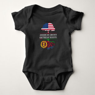 American Grown with Eritrean Roots Eritrea Baby Bodysuit