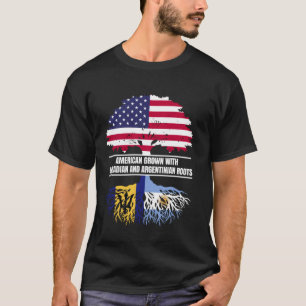 American Grown with Flag Barbadian Argentinian Her T-Shirt