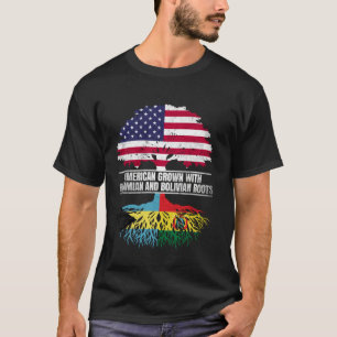 American Grown with Flag Heritage Bahamian Bolivia T-Shirt