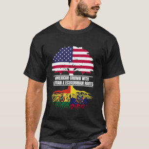 American Grown with Flag Heritage Bolivian Ecuador T-Shirt