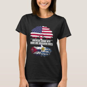 American Grown with Flag Heritage Cuban Uruguayan T-Shirt