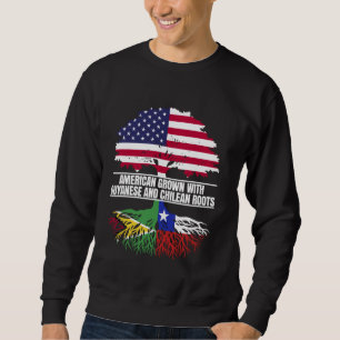 American Grown with Flag Heritage Guyanese Chilean Sweatshirt
