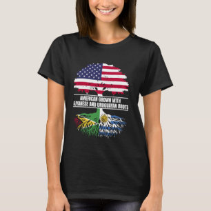 American Grown with Flag Heritage Guyanese Uruguay T-Shirt