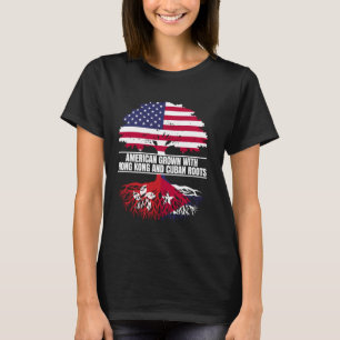 American Grown with Flag Heritage Hong Kong Cuban  T-Shirt