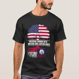 American Grown with Flag Heritage Indonesian Laoti T-Shirt