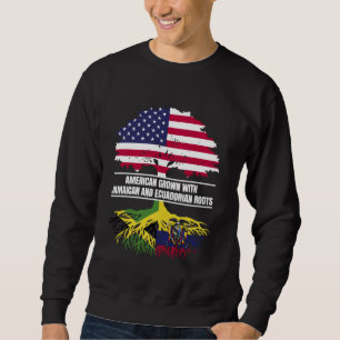 American Grown with Flag Heritage Jamaican Ecuador Sweatshirt