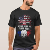 American Grown with French Roots USA Flag