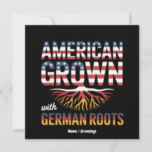 American Grown with German Roots Proud Gift Invitation