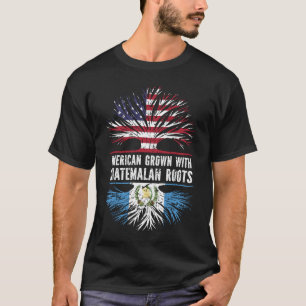 American Grown with Guatemalan Roots USA Flag T-Shirt