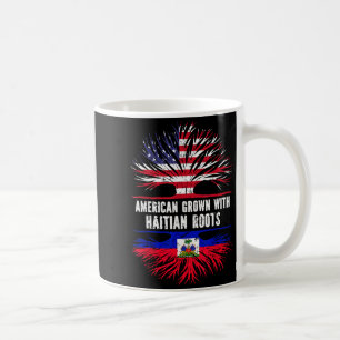 American Grown With Haitian Roots Usa Flag Haiti  Coffee Mug