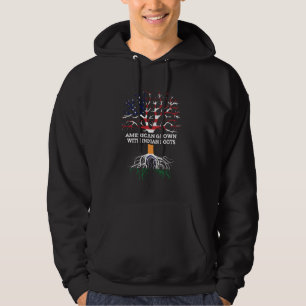 American Grown with Indian Roots, India America He Hoodie