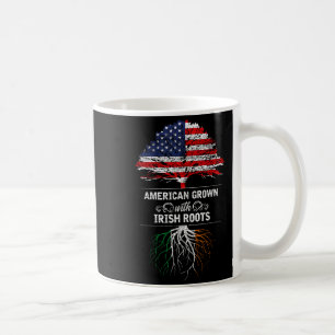 American Grown With Irish Roots 4th Of July Usa Fl Coffee Mug