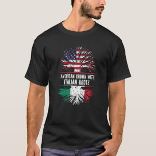 American Grown With Italian Roots Usa Flag Italy T-Shirt