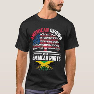 American Grown With Jamaican Roots Jamaica Flag T-Shirt