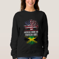 American Grown With Jamaican Roots Usa Flag Jamaic