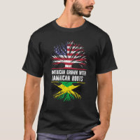American Grown With Jamaican Roots Usa Flag Jamaic