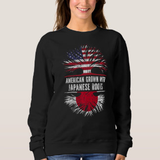 American Grown With Japanese Roots Usa Flag Japan Sweatshirt