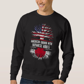 American Grown With Japanese Roots Usa Flag Japan Sweatshirt