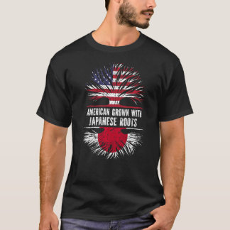 American Grown With Japanese Roots Usa Flag Japan T-Shirt