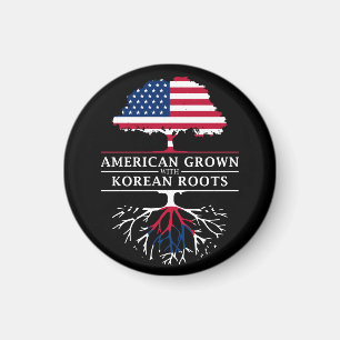 American Grown with Korean Roots Korea Design Magnet