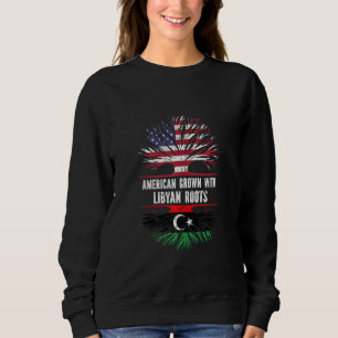 American Grown With Libyan Roots Usa Flag Libya Sweatshirt