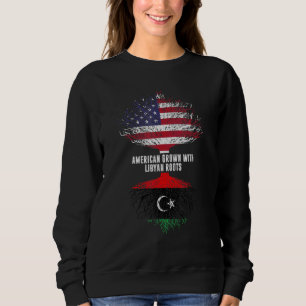 American Grown With Libyan Roots Usa Flag Libya Sweatshirt
