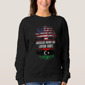 American Grown With Libyan Roots Usa Flag Libya Sweatshirt