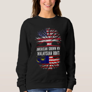 American Grown With Malaysian Roots Usa Flag Malay Sweatshirt