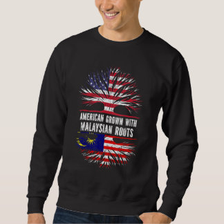 American Grown With Malaysian Roots Usa Flag Malay Sweatshirt