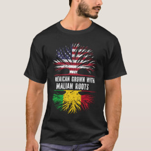 American Grown with Malian Roots USA Flag T-Shirt
